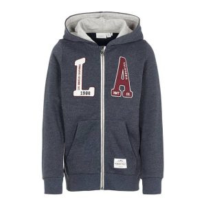 NY APPLIQUE ZIP-UP HOODIE-Island Boutique by Elsa Toli