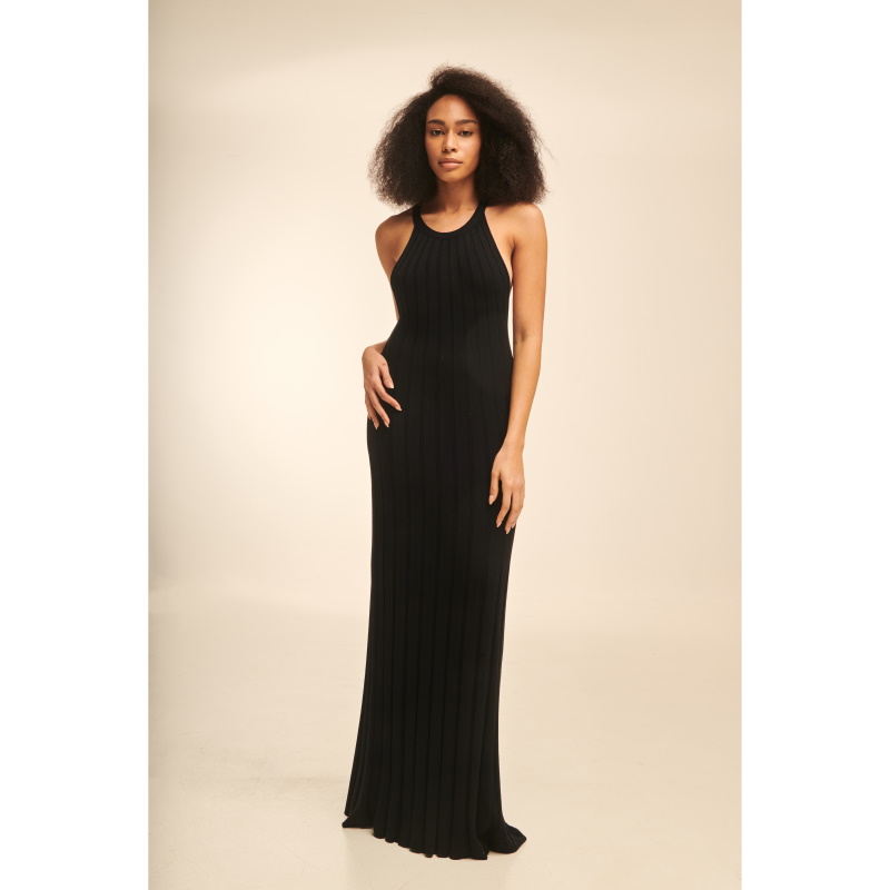 KNITTED MAXI DRESS S084-Island Boutique by Elsa Toli