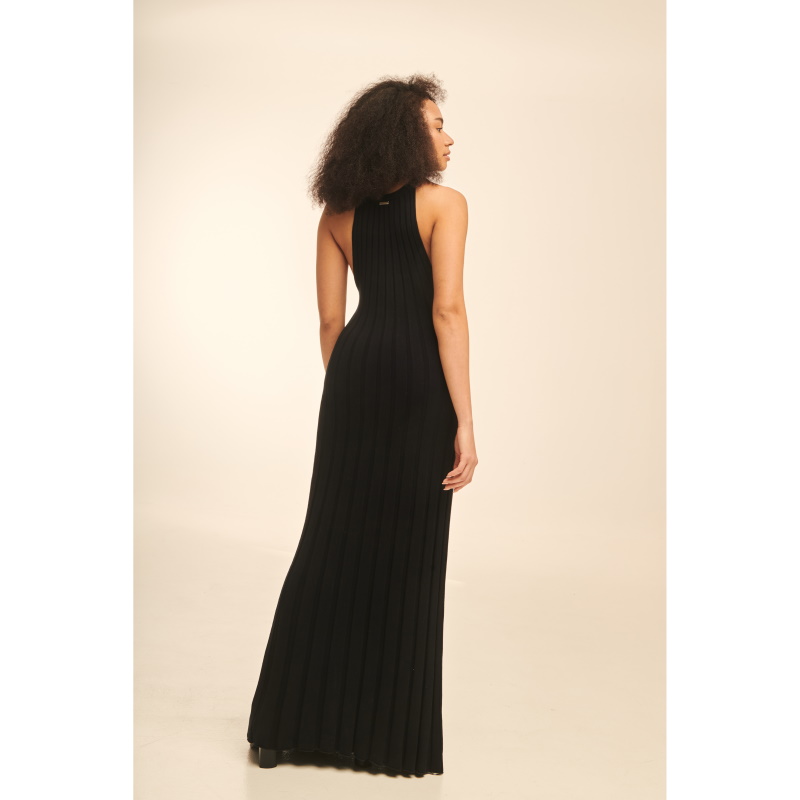 KNITTED MAXI DRESS S084-Island Boutique by Elsa Toli
