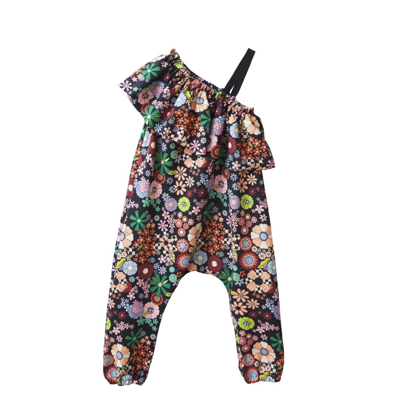 TC POSIDONIA OCEANICA ONE RUFFLE SLOUCHY FLORAL JUMPSUIT & ACC KID+-Island Boutique by Elsa Toli