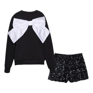 TC I PUT A SPELL ON YOU SET W/BIG BOW SWEATER & SEQUIN SHORTS & ACC-Island Boutique by Elsa Toli