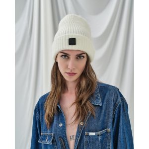 KNITTED LOGO BEANIE-Island Boutique by Elsa Toli