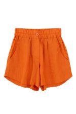 Linen Shorts Philosophy Orange-Island Boutique by Elsa Toli