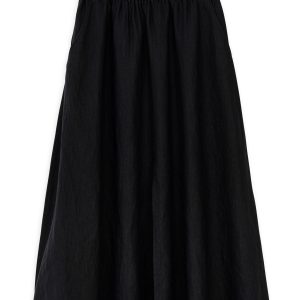 Linen Skirt Philosophy Black-Island Boutique by Elsa Toli