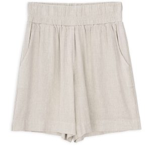 Twill Linen Shorts Philosophy Natural-Island Boutique by Elsa Toli