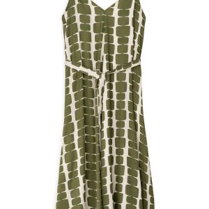 Satin Print Camisole Dress Philosophy Green-Island Boutique by Elsa Toli