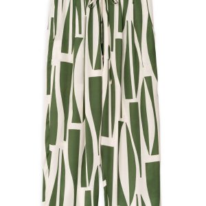 Satin Print Pleated Pants Philosophy Green-Island Boutique by Elsa Toli
