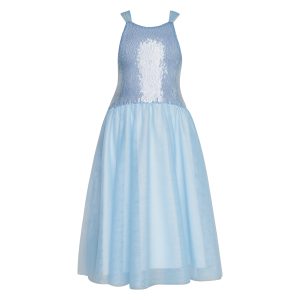 Aquatica Sequin Tulle Backless Dress Kid Ciel-Island Boutique by Elsa Toli