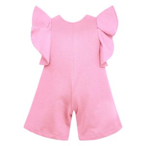 Monochrome Ruffle Sleeve Sweater Playsuit Baby Pink-Island Boutique by Elsa Toli