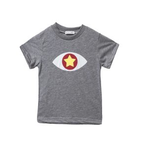 Star Eye T-shirt Kid- Grey-Island Boutique by Elsa Toli