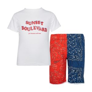 Pirate King Set W/t-shirt,allover Slouchy Shorts & Bib Baby Bicolor (Αντιγραφή)-Island Boutique by Elsa Toli