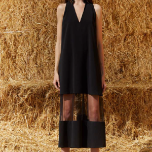 Sleeveless Midi Dress Black-Island Boutique by Elsa Toli