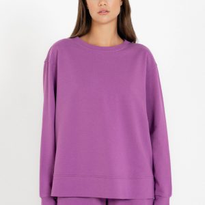Organic Futter Sweatshirt Philosophy Mauve-Island Boutique by Elsa Toli